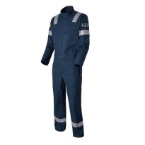 Combinaison genouillères de travail Multirisque Haute Visibilité Multipoches Molinel Techprotect TECHCB88BRNAV