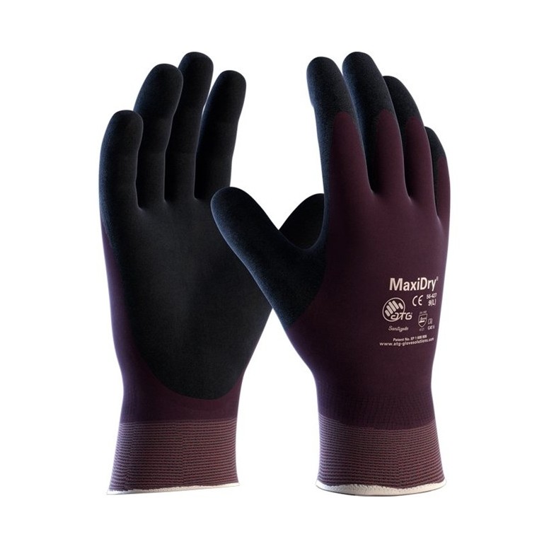 Gants de travail ATG MaxiDry en nitrile 56-427