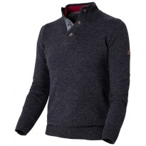 Pull col montant de travail 100% coton Molinel Denim 0309.9999.147