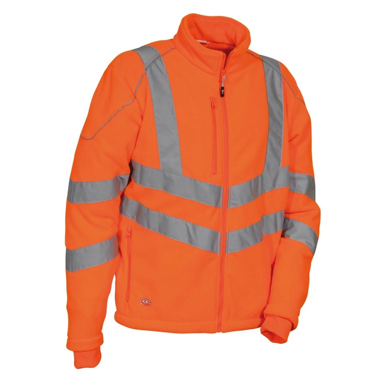 Veste polaire de travail haute visibilité à...