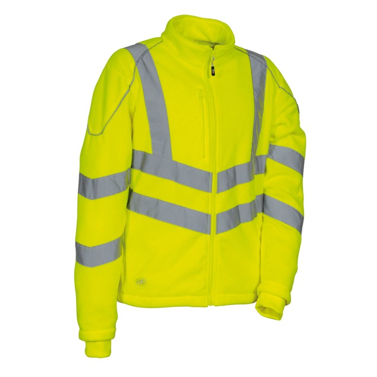 Veste polaire de travail haute visibilité à...