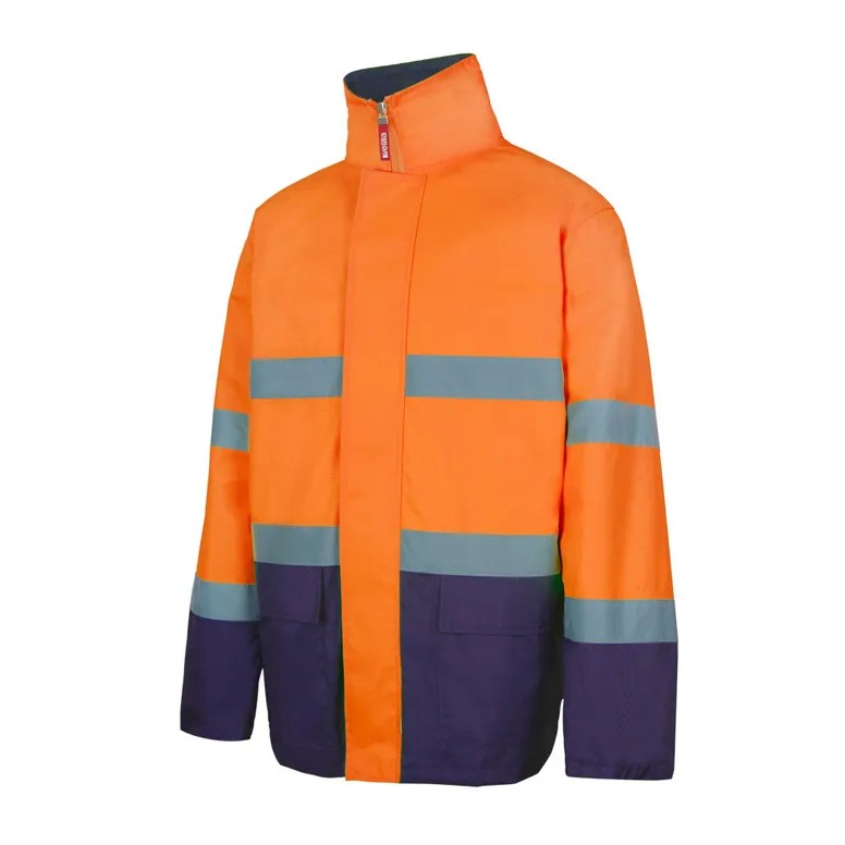 Parka bicolore de travail haute visibilité à...