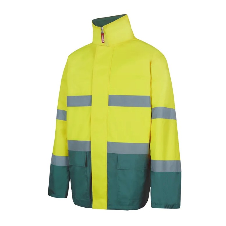 Parka bicolore de travail haute visibilité à...
