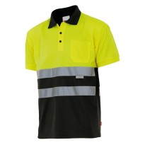 Polo bicolore de travail haute visibilité Velilla 173