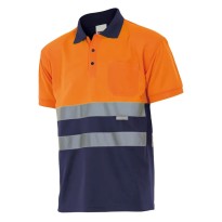 Polo bicolore de travail haute visibilité Velilla 173