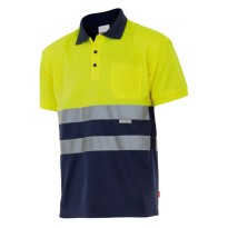 Polo bicolore de travail haute visibilité Velilla 173