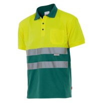 Polo bicolore de travail haute visibilité Velilla 173