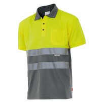 Polo bicolore de travail haute visibilité Velilla 173
