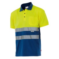 Polo bicolore de travail haute visibilité Velilla 173