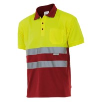 Polo bicolore de travail haute visibilité Velilla 173