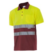 Polo bicolore de travail haute visibilité Velilla 173
