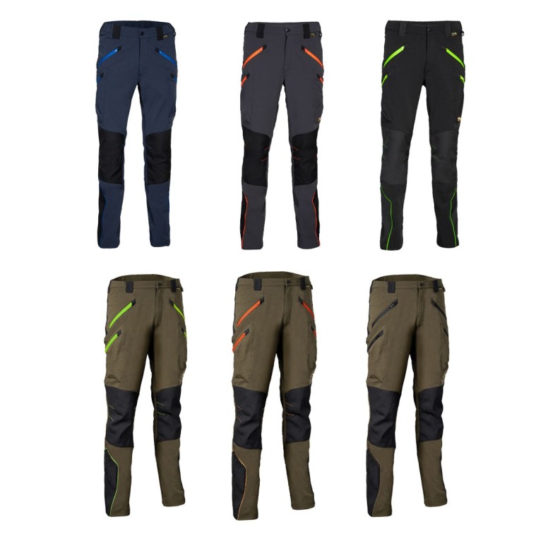 Pantalon de travail Multipoches Stretch Cofra...