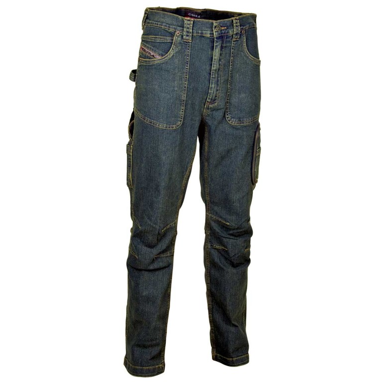 Jeans de travail stretch élastiques multipoches...