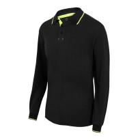 Polo bicolore à manches longues de travail Velilla 105515 2