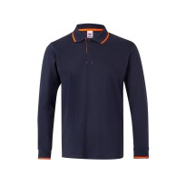 Polo bicolore à manches longues de travail Velilla 105515