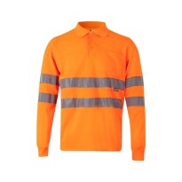 Polo à manches longues de travail haute visibilité Velilla 174