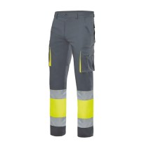 Pantalon de travail bicolore haute visibilité extensible à multiples poches Velilla 303002S
