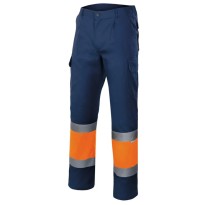 Pantalon bicolore doublé haute visibilité à multiples poches Velilla 156