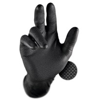 50 pièces - Gants de travail jetables Grippaz 246BK