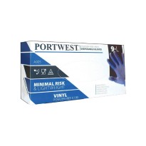 100 Pièces - Gants de Travail Jetables en Vinyle non Poudrés - A905 Portwest