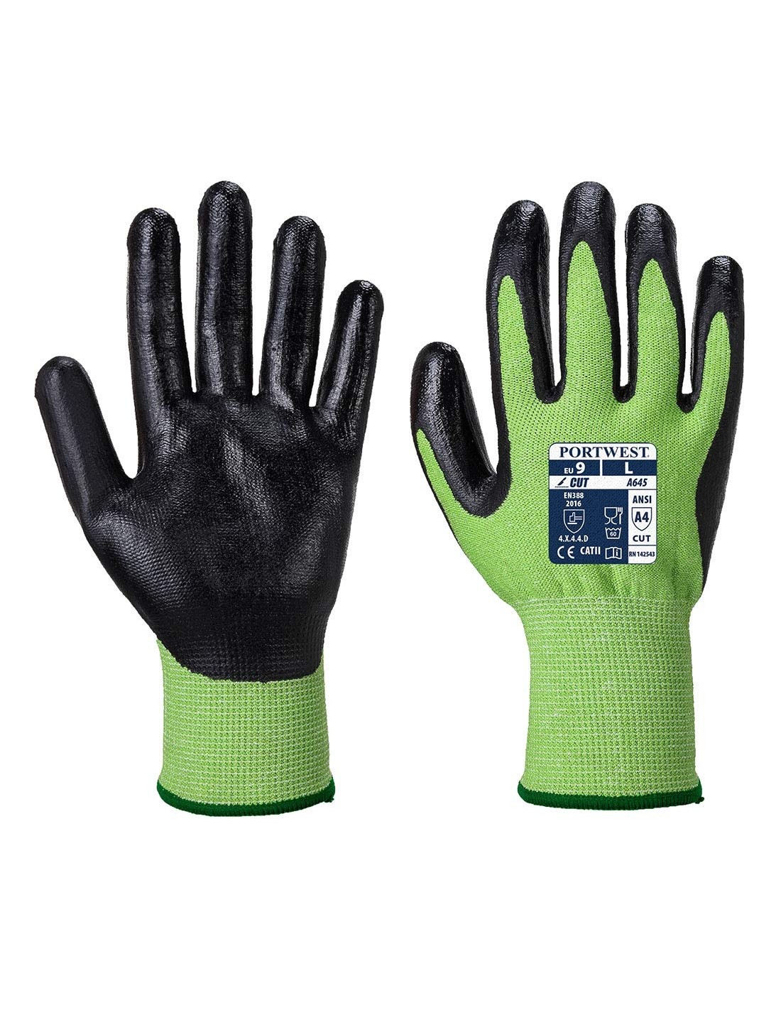 Gants Anti Coupure Niveau Enduits De Nitrile En Hdpe Et Fibre De Verre