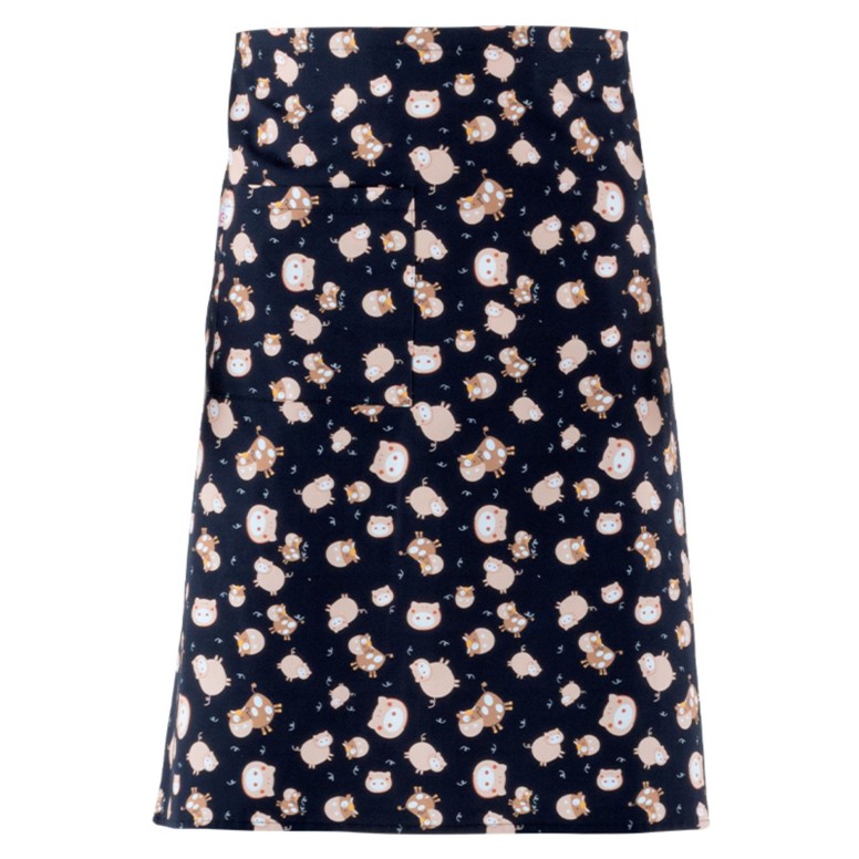 Tablier court de travail unisexe en 100 % coton...