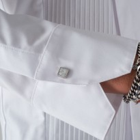 Veste de cuisine coréenne à manches longues extensible pour chef Giblor's Cesare 22P08G294