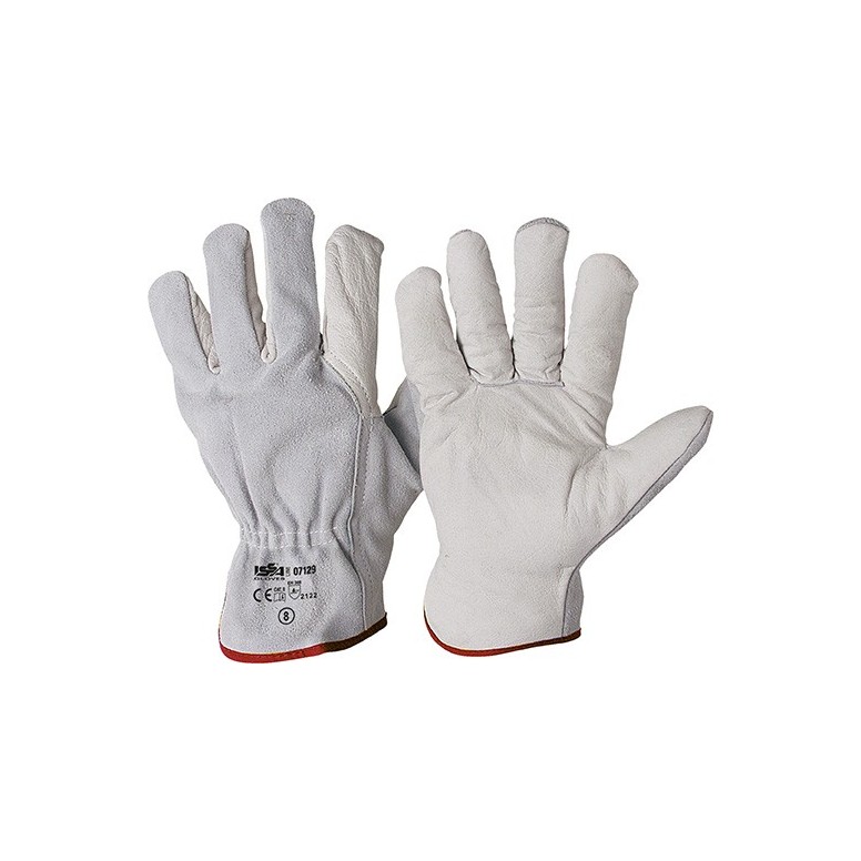 36 paires - Gants de travail en cuir fleur avec...
