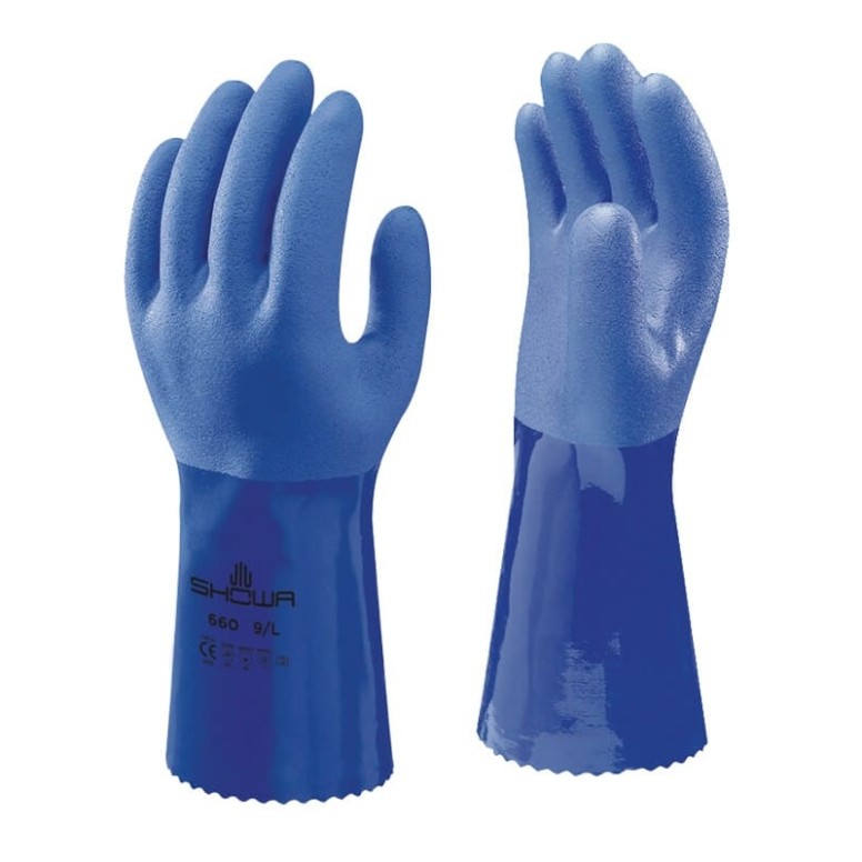 10 Paires - Gants Showa 660 en PVC contre les...