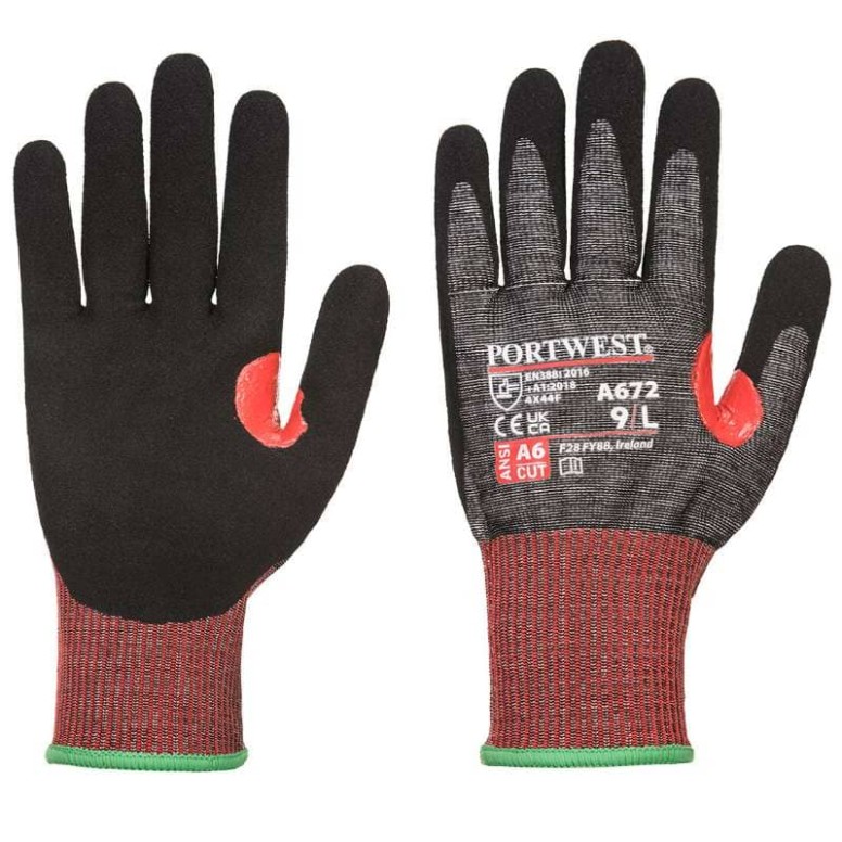 Gants de Travail Anti-Coupure en Nitrile CS...