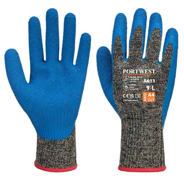 Gants de Travail Anti-Coupure en Latex Aramide...