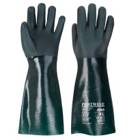 Gants de travail en PVC à double treillis 45 cm - A845...