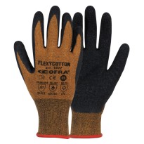 Gants de travail Cofra Flexycotton en latex G022-DD00