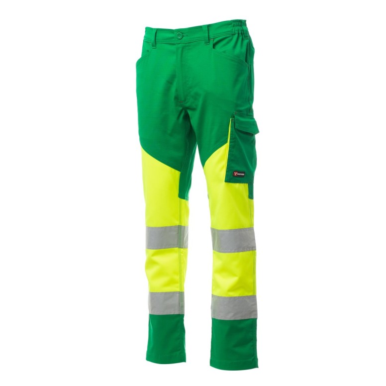 Pantalon bicolore de travail haute visibilité...