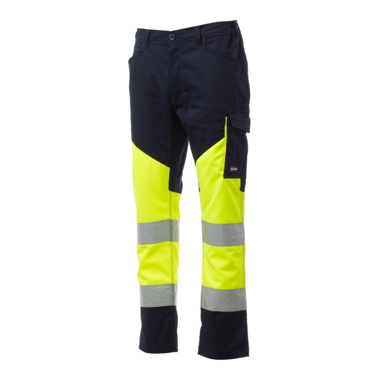 Pantalon bicolore de travail haute visibilité...