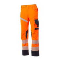 Pantalon bicolore de travail haute visibilité à multiples...