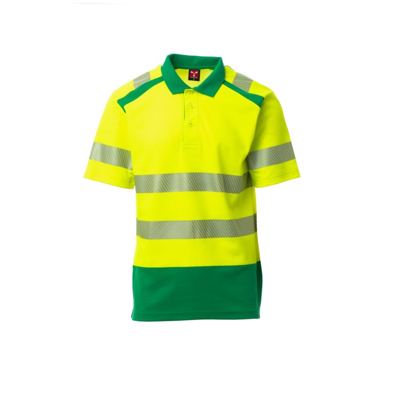 Polo bicolore de travail haute visibilité...