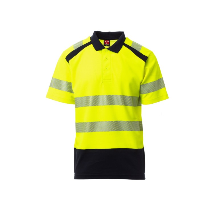 Polo bicolore de travail haute visibilité...