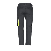 Pantalon de travail extensible LF à poches multiples, coupe ajustée, été - Gris