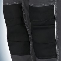 Pantalon de travail extensible LF à poches multiples, coupe ajustée, été - Gris