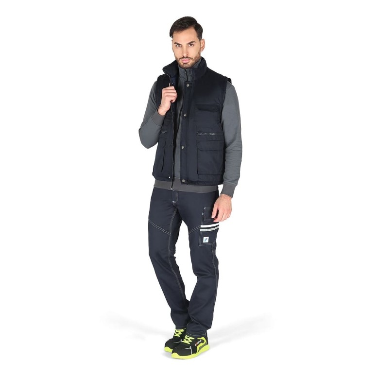Gilet de travail matelassé en polyester 100%,...