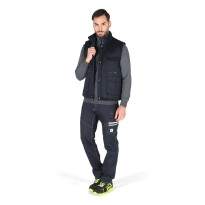Gilet de travail matelassé en polyester 100%, pour l'hiver, à poches multiples