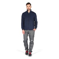 Pantalon gris économique en coton 100% Massaua, doublé en polaire, pour l'hiver, avec poches multiples