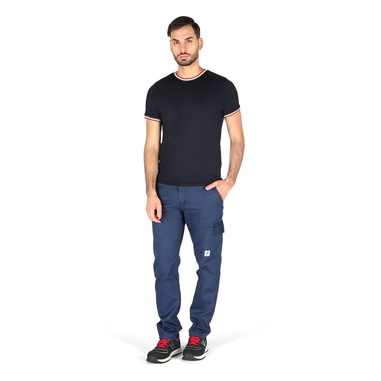 Pantalon économique bleu en 100% coton Massaua,...