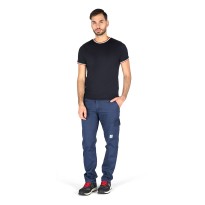 Pantalon économique bleu en 100% coton Massaua, à poches multiples