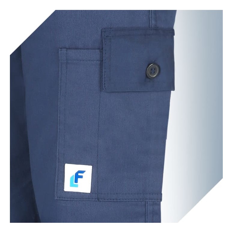 Pantalon économique bleu en 100% coton Massaua,...
