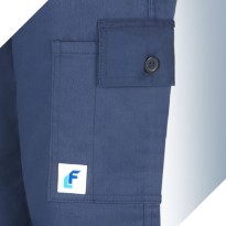 Pantalon économique bleu en 100% coton Massaua, à poches multiples