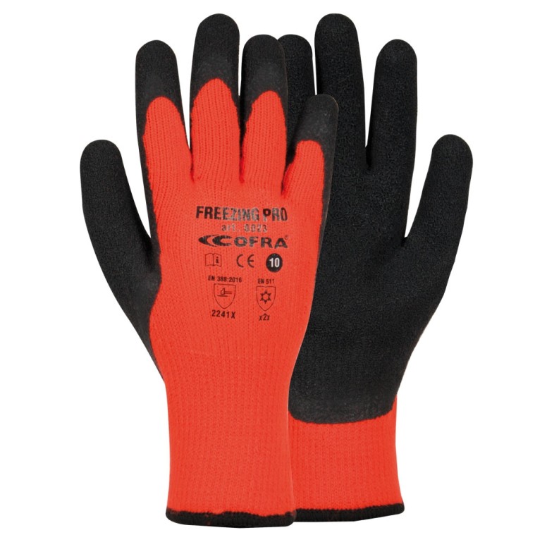 Gants de travail Cofra Frezing Pro en latex...