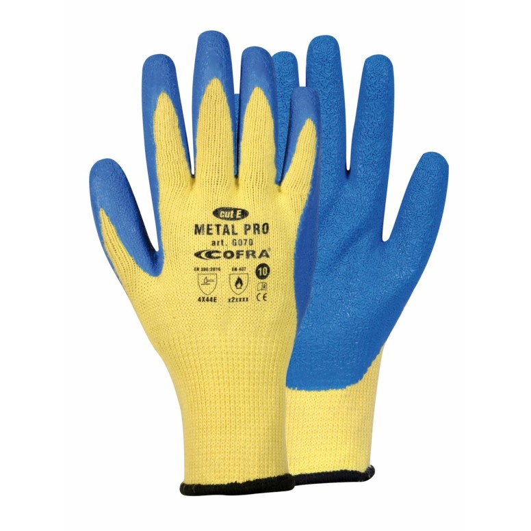 Gants de travail Cofra Metal Pro en latex...