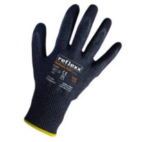 Gants de travail supportés en nitrile MicroSandy Reflexx N22 MS avec protection contre les coupures